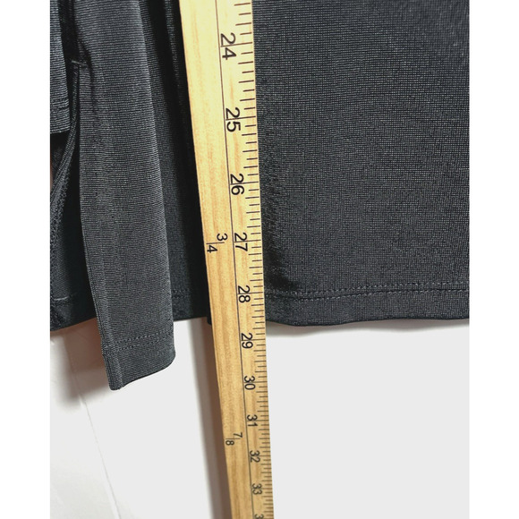 Chicos Travelers Flare Button Accent Sleeve Top Slinky Knit Gray Size 2 US Large - Picture 5 of 10